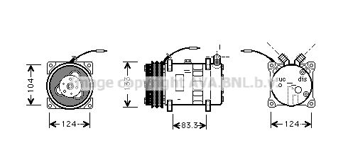 AVA QUALITY COOLING Компрессор, кондиционер UVK054